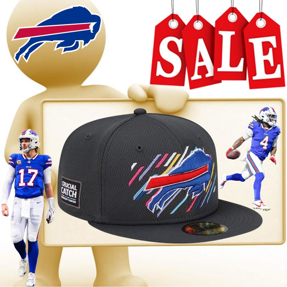 “RARE” New Era Buffalo Bills NFL Crucial Catch 59FIFTY Fitted - sz 7 1/2 RARE!